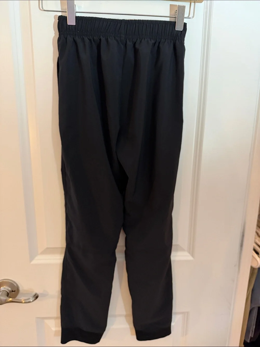 Nike Black Track Pants with White Swoosh Logo
